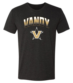 Vanderbilt Commodores Premium Tri-Blend Shirt - Vandy Arch Full Color Fade with Primary