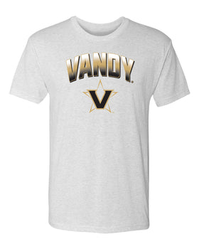 Vanderbilt Commodores Premium Tri-Blend Shirt - Vandy Full Color Arch with Primary