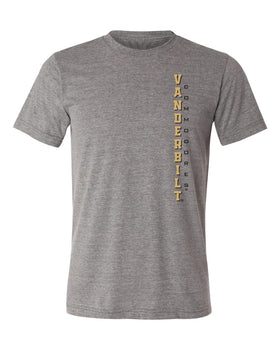 Vanderbilt Commodores Premium Tri-Blend Shirt - Vertical Vandy Commodores