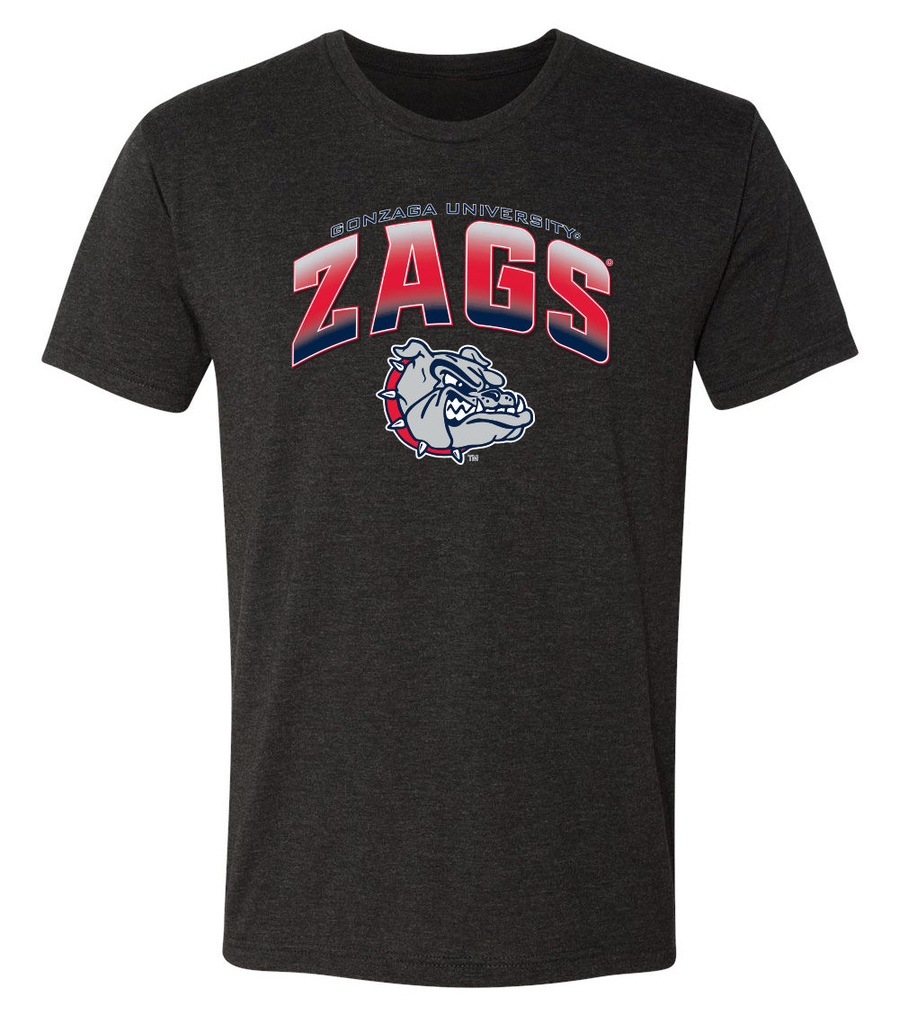 Gonzaga Bulldogs Premium Tri-Blend Tee Shirt - Zags Full Color Fade