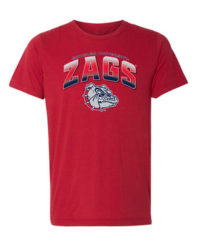 Gonzaga Bulldogs Premium Tri-Blend Tee Shirt - Zags Full Color Fade