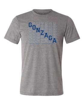 Gonzaga Bulldogs Premium Tri-Blend Tee Shirt - Diagonal Echo Gonzaga