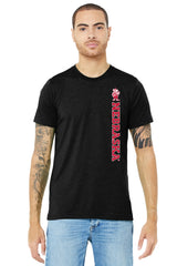 Nebraska Huskers Premium Tri-Blend Tee Shirt - Vertical Nebraska Herbie Husker