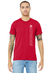 Nebraska Huskers Premium Tri-Blend Tee Shirt - Vertical Huskers Herbie Husker