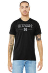Nebraska Huskers Premium Tri-Blend Tee Shirt - Nebraska Blackout Block N