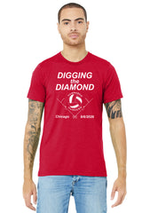 Nebraska Huskers Premium Tri-Blend Tee Shirt - Nebraska Volleyball Digging the Diamond