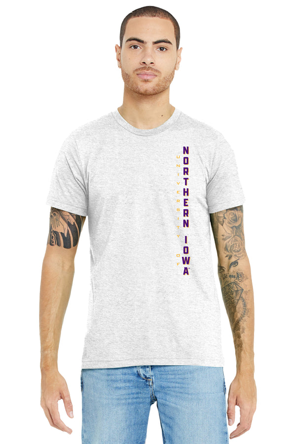 Northern Iowa Panthers Premium Tri-Blend Tee Shirt - Vertical University of Northern Iowa