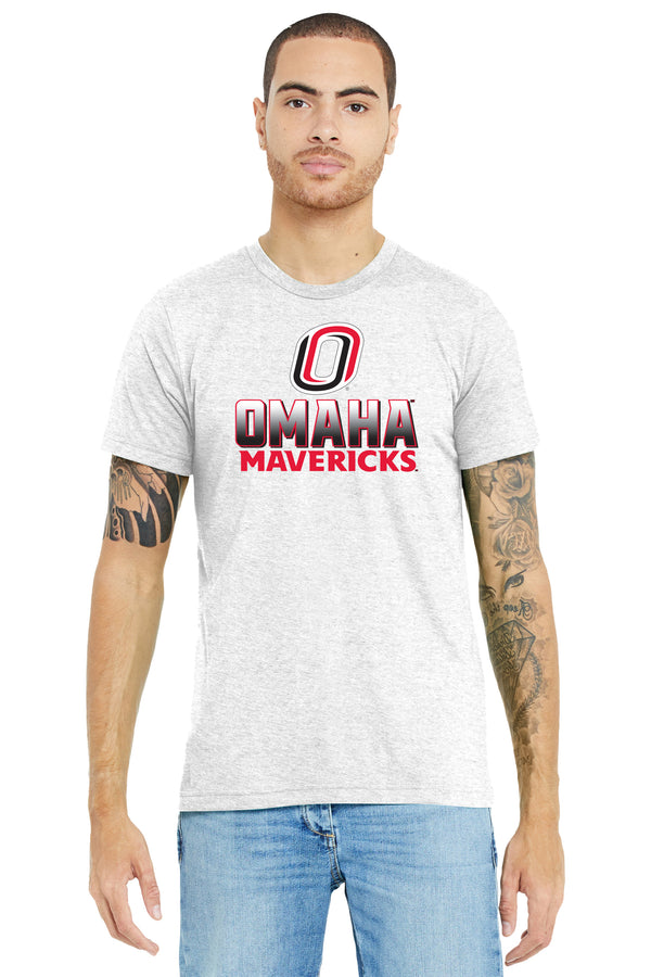 Omaha Mavericks Premium Tri-Blend Tee Shirt - Full Color Fade Omaha