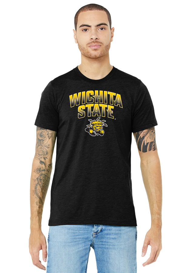 Wichita State Shockers Premium Tri-Blend Tee Shirt - Wichita State Full Color Fade