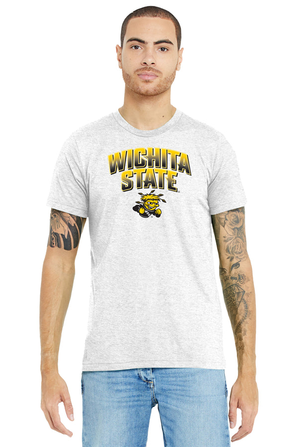 Wichita State Shockers Premium Tri-Blend Tee Shirt - Wichita State Full Color Fade