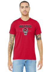 North Carolina State Wolfpack Premium Tri-Blend Tee Shirt - 3-Stripe Primary Logo