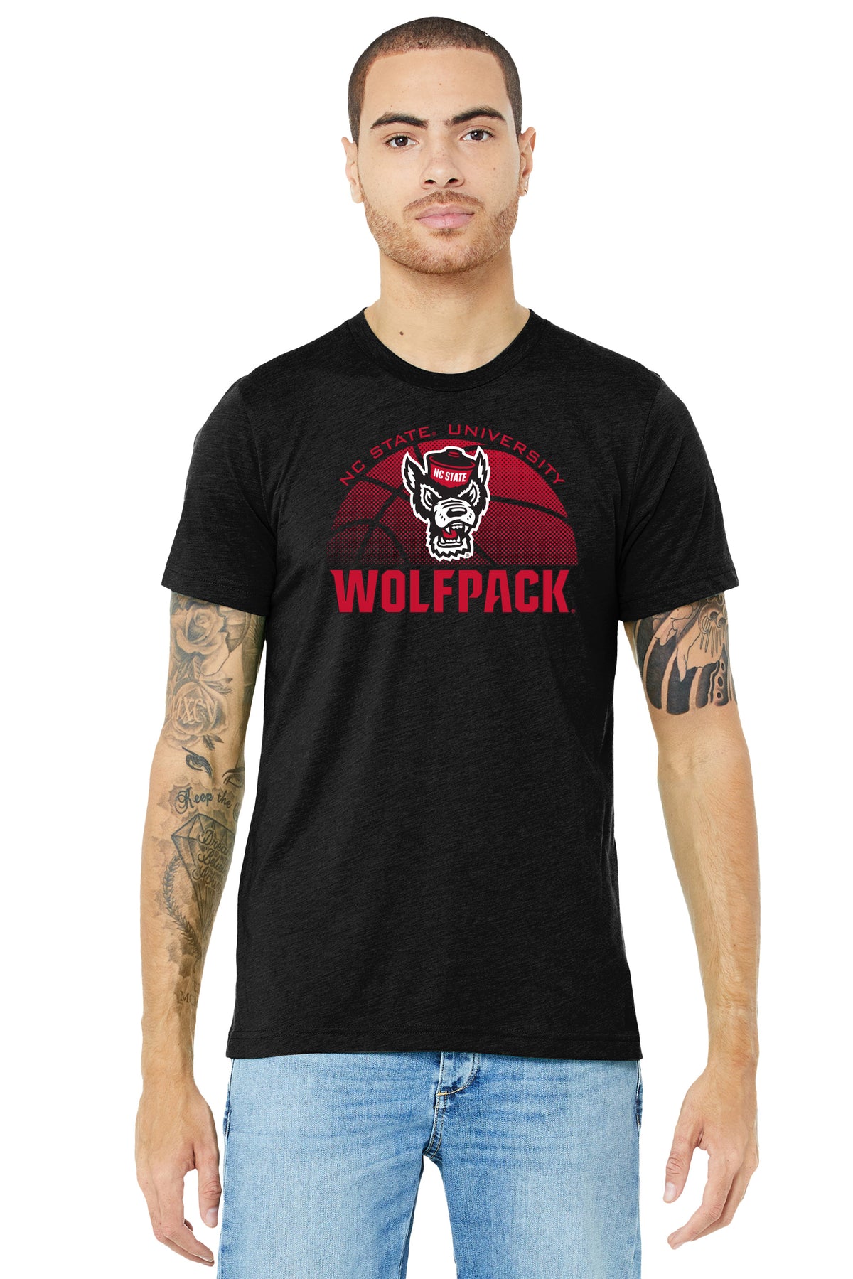 North Carolina State Wolfpack Premium Tri-Blend Tee Shirt - NC State Basketball