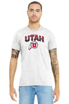 Utah Utes Premium Tri-Blend Tee Shirt - Full Color Fade Utah Utes Logo