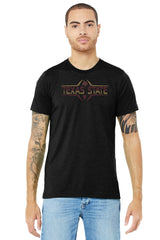 Texas State Bobcats Premium Tri-Blend Tee Shirt - Striped Texas State Football Laces