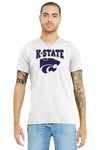 K-State Wildcats Premium Tri-Blend Tee Shirt - Kansas State Powercat Logo