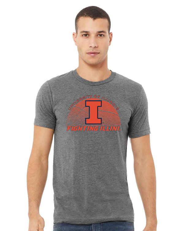 Illinois Fighting Illini Premium Tri-Blend Tee Shirt - University of Illinois Basketball