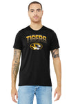 Missouri Tigers Premium Tri-Blend Tee Shirt - Full Color Fade Tigers Logo