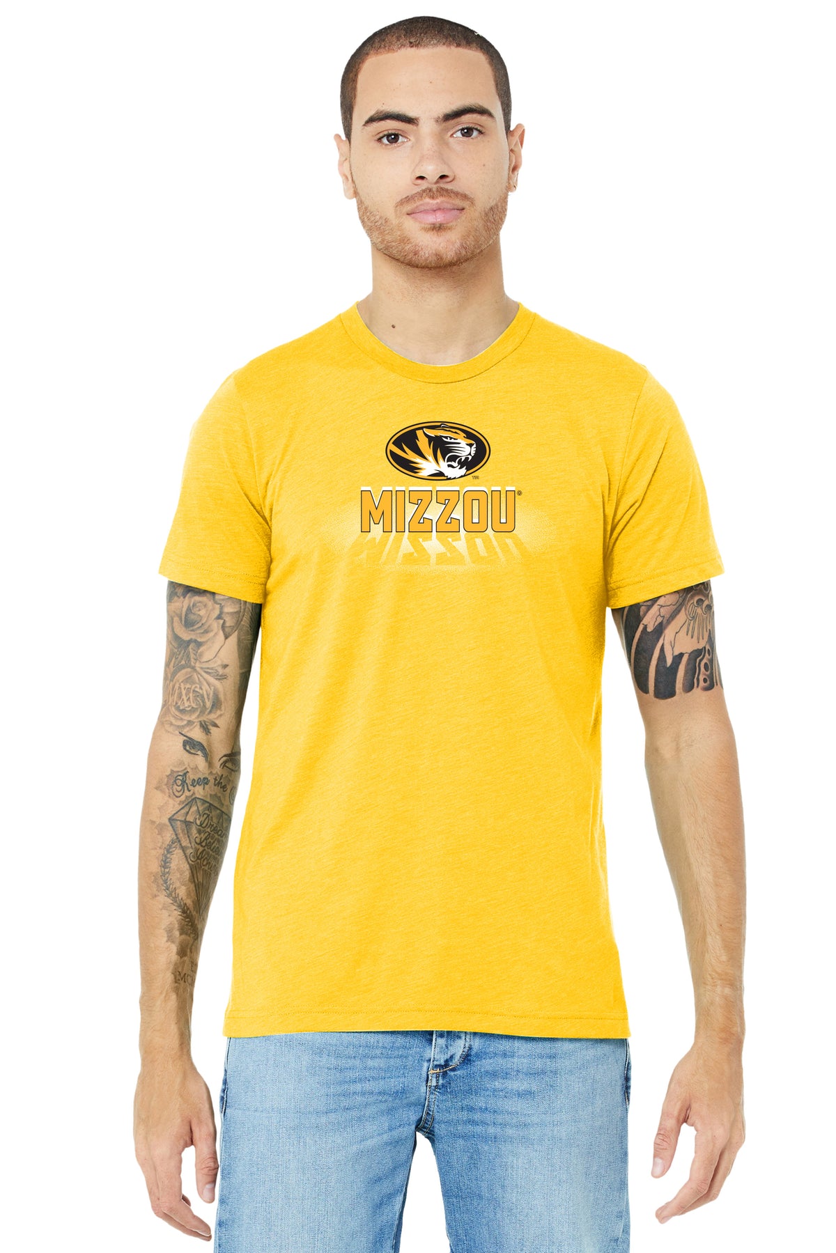 Missouri Tigers Premium Tri-Blend Tee Shirt - Spotlight and Shadow Mizzou