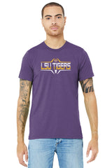 LSU Tigers Premium Tri-Blend Tee Shirt - Striped Tigers Football Laces