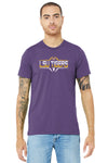 LSU Tigers Premium Tri-Blend Tee Shirt - Striped Tigers Football Laces