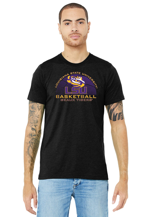 LSU Tigers Premium Tri-Blend Tee Shirt - LSU Basketball Geaux Tigers