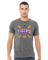 LSU Tigers Premium Tri-Blend Tee Shirt - LSU Baseball Diamond