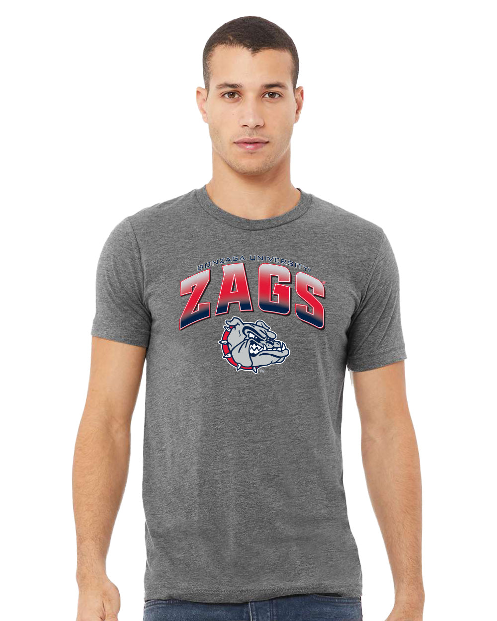 Gonzaga Bulldogs Premium Tri-Blend Tee Shirt - Zags Full Color Fade