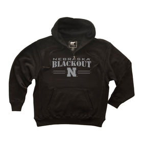 Nebraska Huskers Premium Fleece Hoodie - Nebraska Blackout Block N
