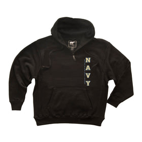 Navy Midshipmen Premium Fleece Hoodie - USNA Vertical Navy