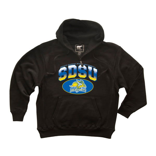 South Dakota State Jackrabbits Premium Fleece Hoodie - SDSU Full Color Fade Plus Primary Logo