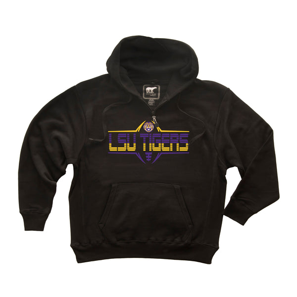 LSU Tigers Premium Fleece Hoodie - Striped Tigers Football Laces