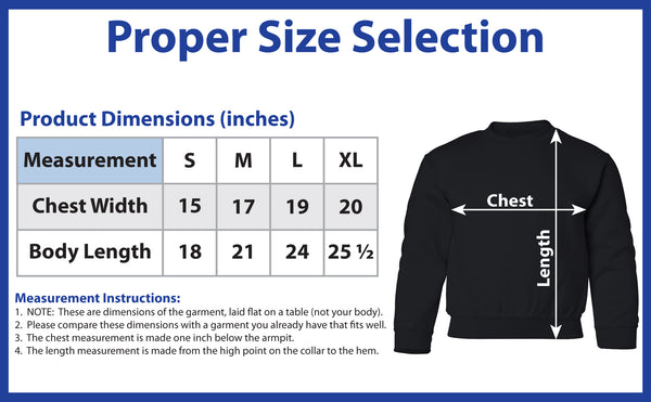 North Carolina State Wolfpack Youth Crewneck Sweatshirt - 3-Stripe Primary Logo