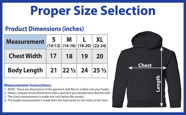 North Carolina State Wolfpack Youth Hooded Sweatshirt - 3-Stripe Primary Logo