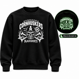 Nebraska Blackout Glow-in-the-Dark Crewneck Sweatshirt – Blackout Blackshirts