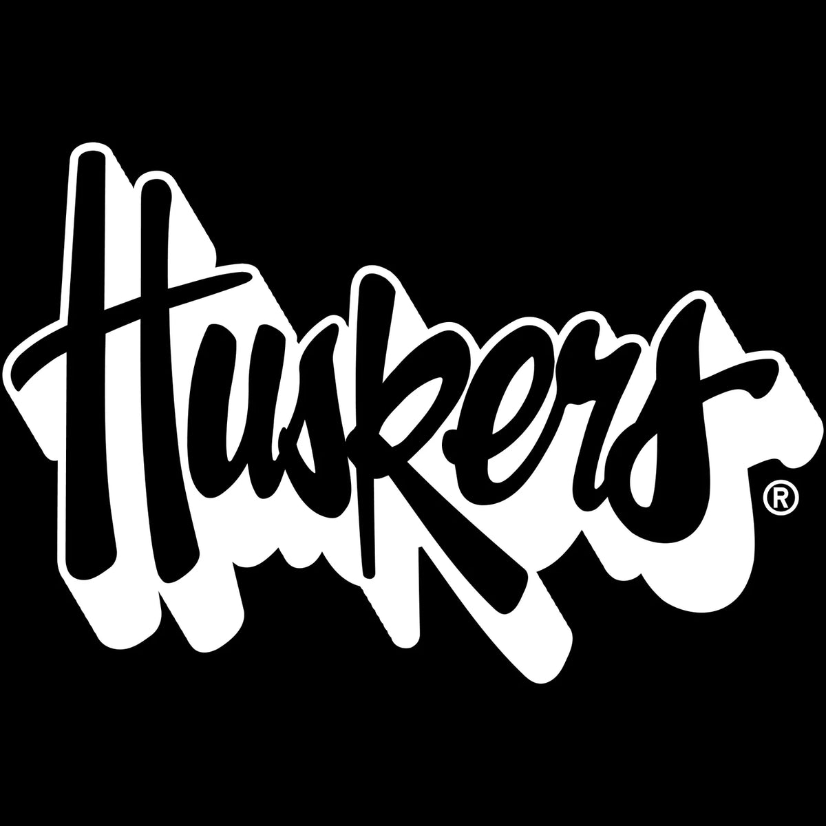 Women's Nebraska Huskers Long Sleeve Hooded Tee Shirt - White Script Huskers Outline