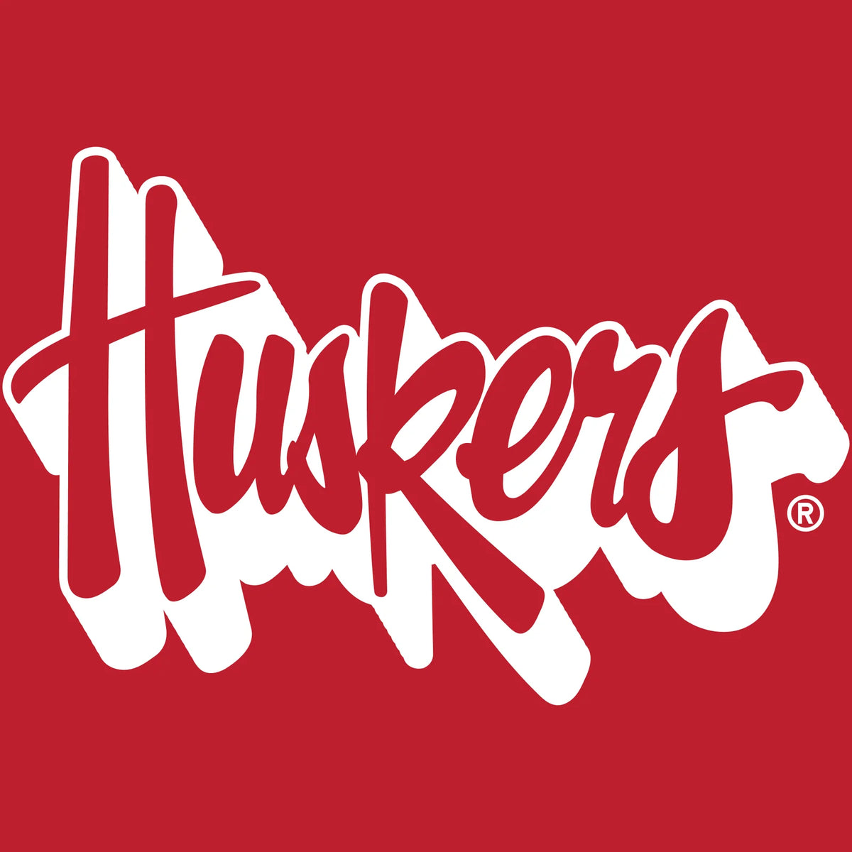 Women's Nebraska Huskers Long Sleeve Hooded Tee Shirt - White Script Huskers Outline