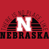 Women's Nebraska Huskers Long Sleeve Hooded Tee Shirt - No Place Like Nebraska