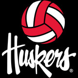 Women's Nebraska Husker Tee Shirt Long Sleeve Hooded - Volleyball Legacy Script Huskers