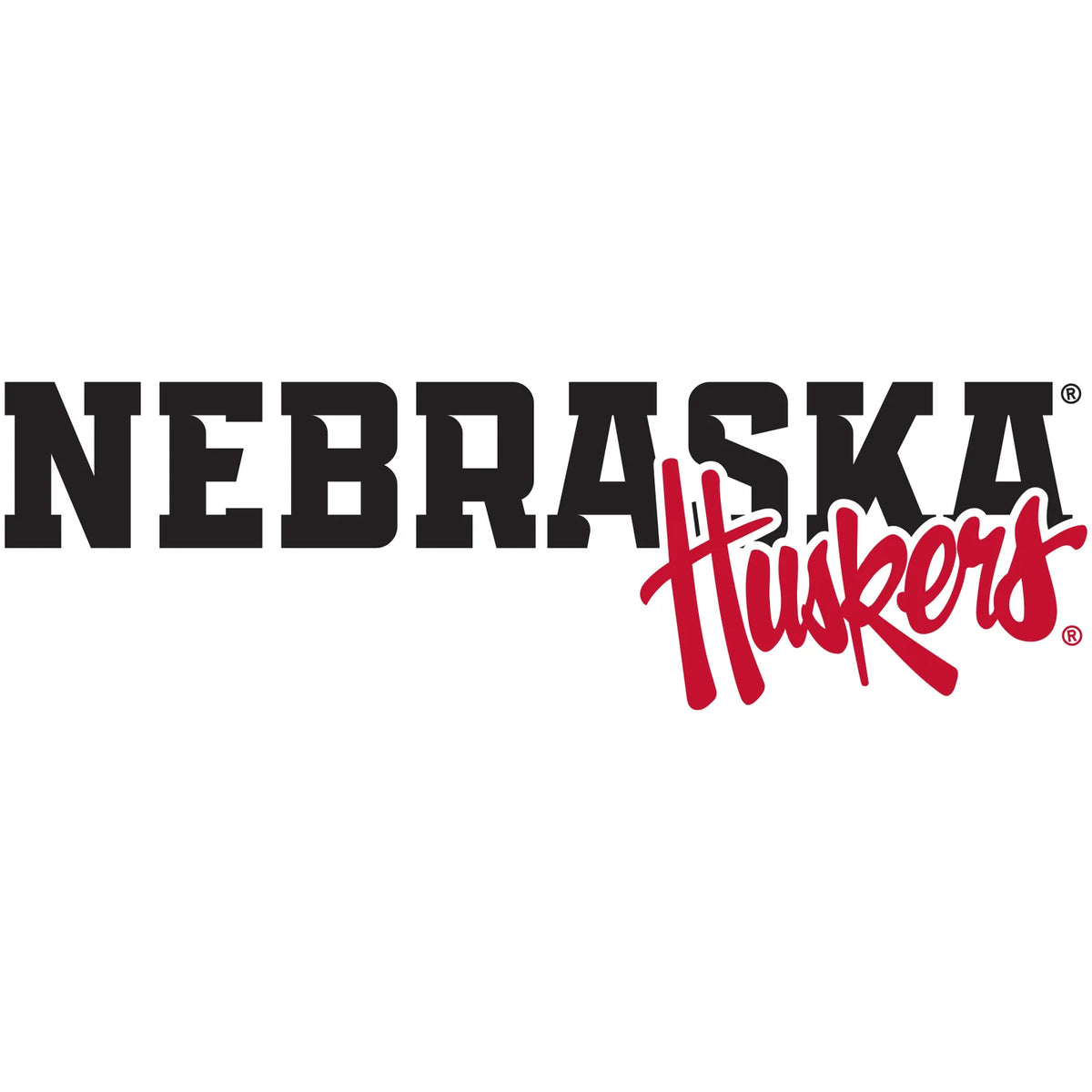 Women's Nebraska Huskers Long Sleeve Hooded Tee Shirt - Script Huskers Overlap Nebraska