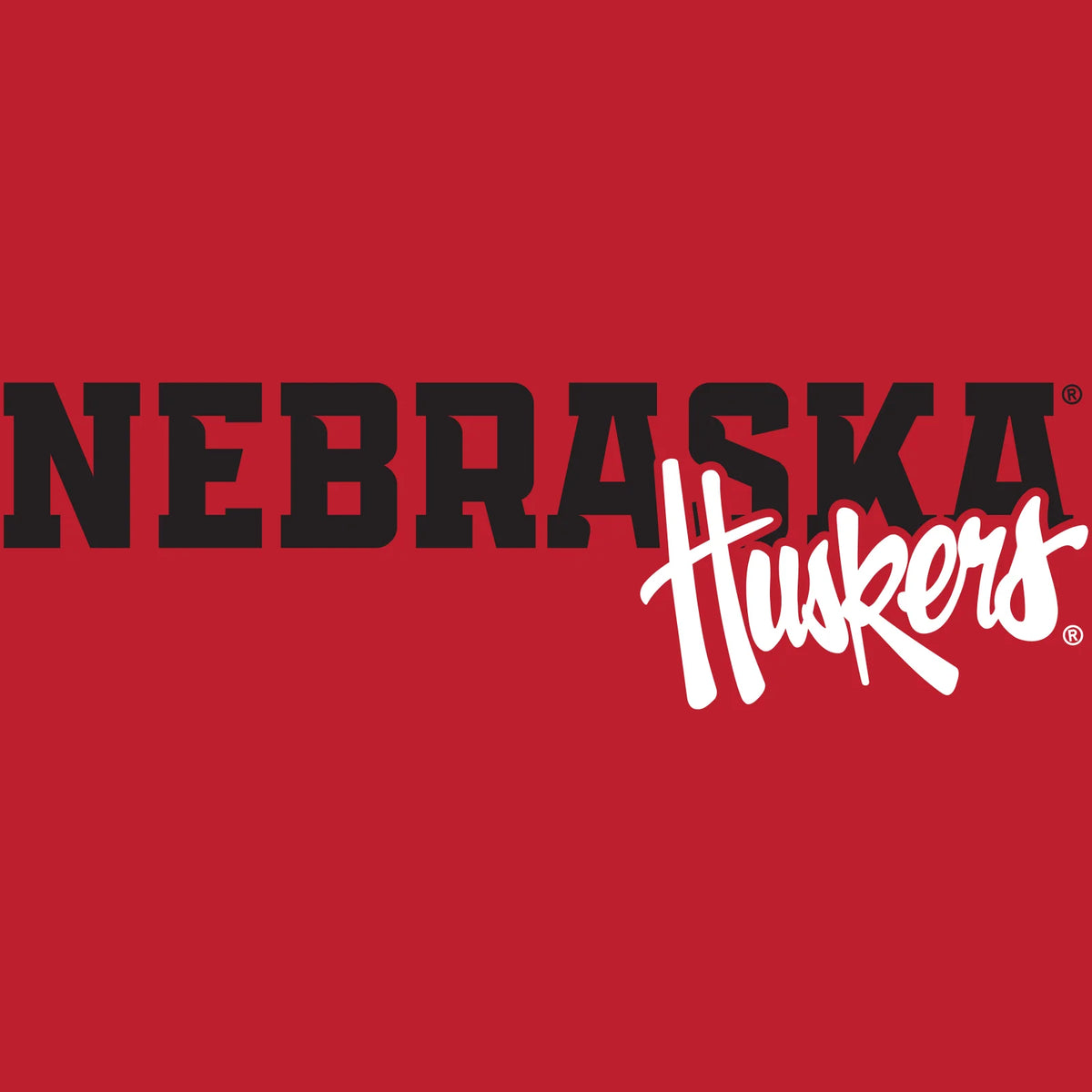 Women's Nebraska Huskers Long Sleeve Hooded Tee Shirt - Script Huskers Overlap