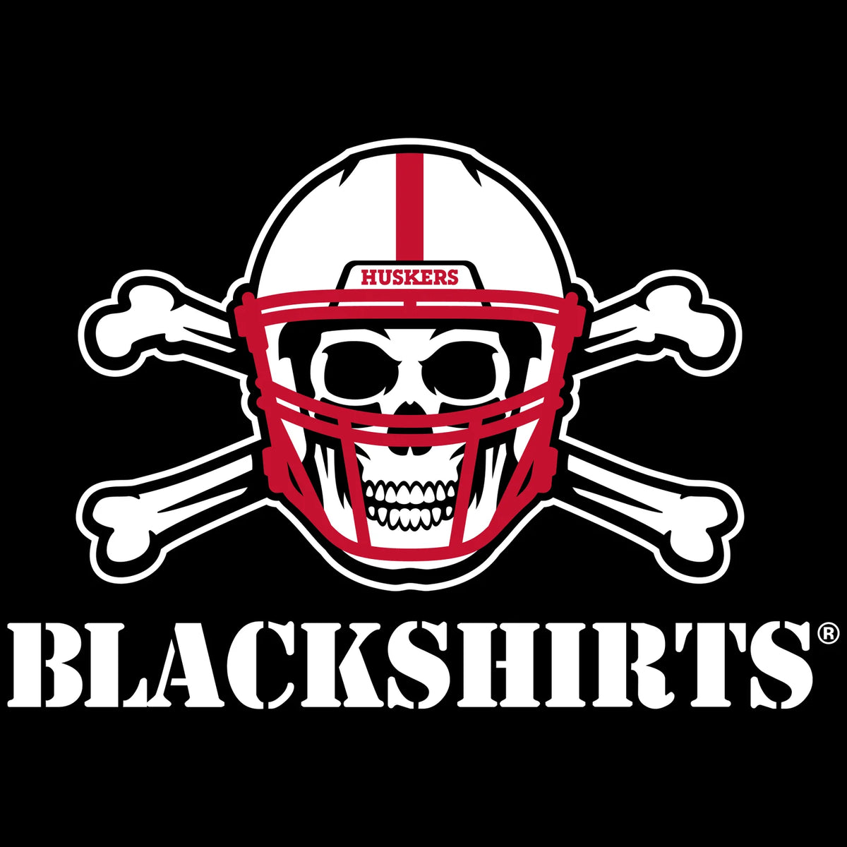 Women's Nebraska Huskers Long Sleeve Hooded Tee Shirt - NEW Official Blackshirts Logo