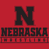 Women's Nebraska Huskers Long Sleeve Hooded Tee Shirt - Nebraska Wrestling Black Ink