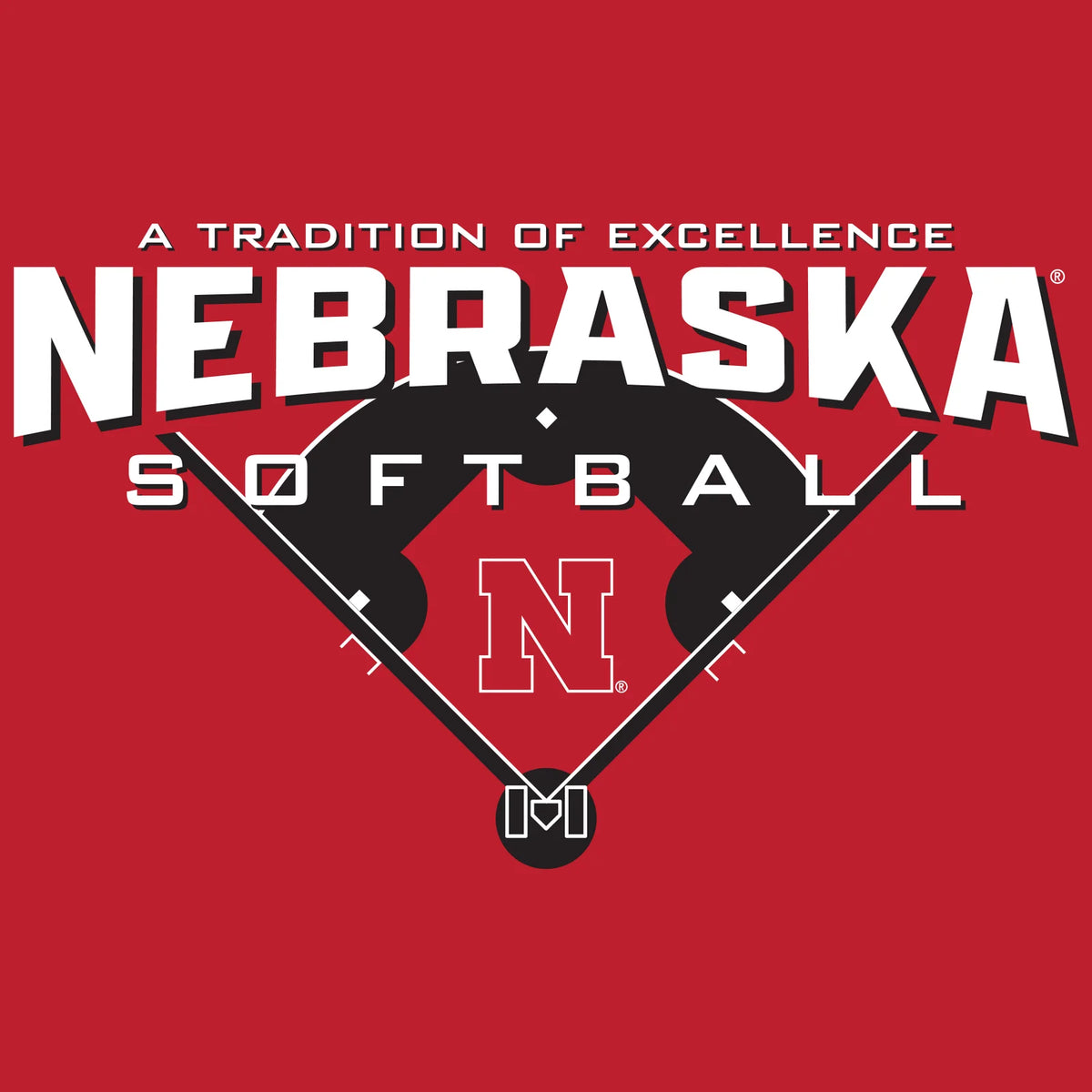 Women's Nebraska Huskers Long Sleeve Hooded Tee Shirt - Nebraska Softball Tradition of Excellence