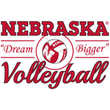 Women's Nebraska Huskers Long Sleeve Hooded Tee Shirt - Nebraska Volleyball Dream Bigger