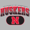 Nebraska Huskers Hooded Sweatshirt - Full Color Huskers Fade with Block N