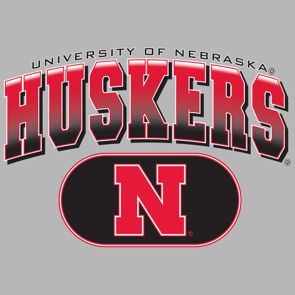 Nebraska Huskers Premium Tri-Blend Tee Shirt - Full Color Huskers Fade with Block N