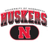 Women's Nebraska Huskers Long Sleeve V-Neck Tee Shirt - Full Color Huskers Fade with Block N