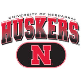 Women's Nebraska Huskers Long Sleeve Hooded Tee Shirt - Full Color Huskers Fade with Block N