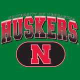 Nebraska Huskers Long Sleeve Tee Shirt - Full Color Huskers Fade with Block N