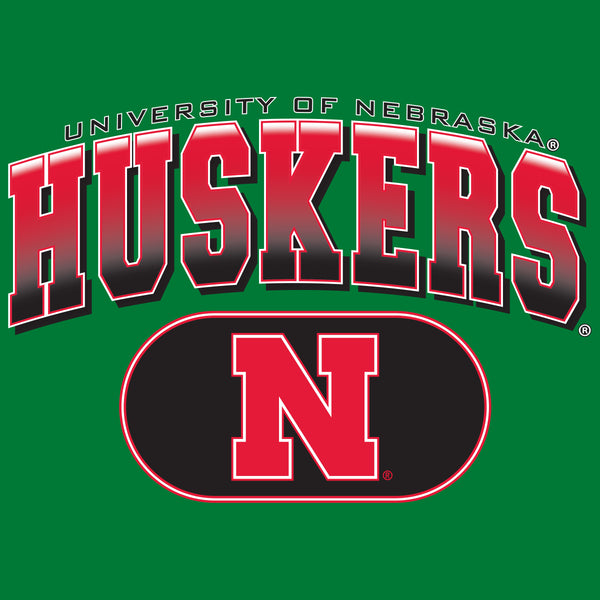 Nebraska Huskers Hooded Sweatshirt - Full Color Huskers Fade with Block N